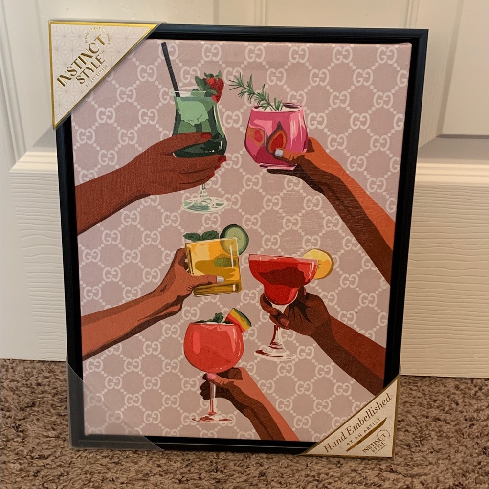 FASHION INSPIRED Cocktails Picture with Black Frame